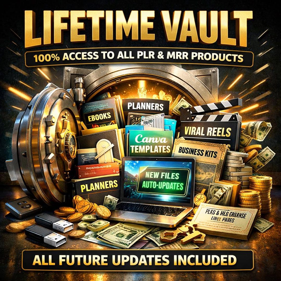 Ultimate PLR MRR Mega Bundle Digital Products Vault Canva Templates ...