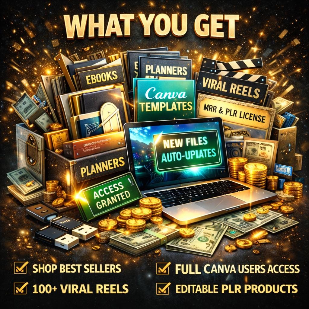 Ultimate PLR MRR Mega Bundle Digital Products Vault Canva Templates ...