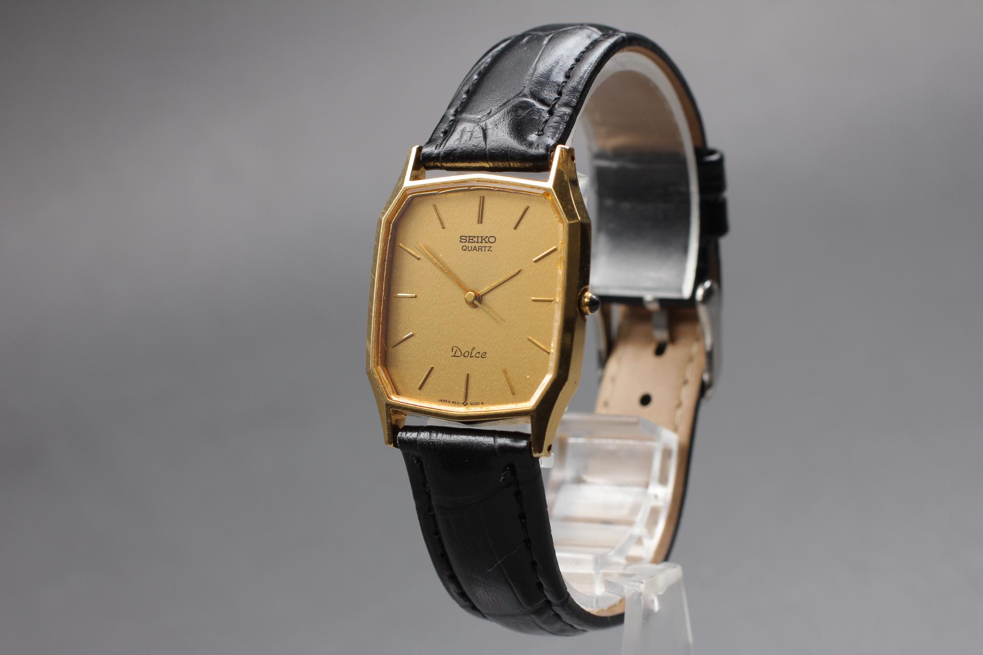 Dolce Seiko 9531-5030 Quartz Watch Tank Gold - – Mens St. Wrist 