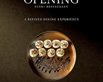 Luxus Restaurant Flyer Canva Vorlage | Feine Speisefeier Eröffnung