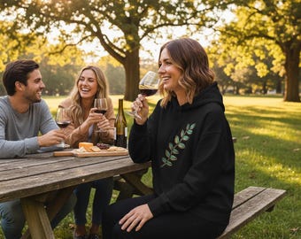 LEAF - Mittelschwerer Bio-Hoodie für schwarze Frauen