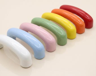 Rounded Cabinet Pulls, Modern Drawer Handles, Dresser Pull Handles, Kitchen Cabinet Hardware, Wardrobe Pulls, Minimalist Furniture Handles