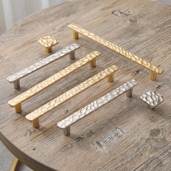 Textured Cabinet Pulls, Modern Drawer Handles, Dresser Pull Handles, Kitchen Cabinet Hardware, Hammered Cabinet Handles, Furniture Drawer