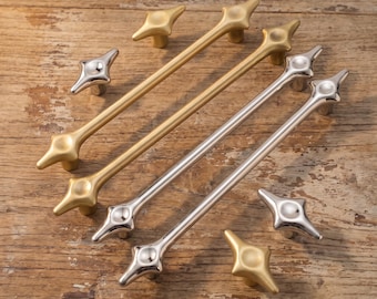 Star Cabinet Knobs and Pulls, Celestial Drawer Handles, Dresser Knobs, Kitchen Cabinet Hardware, Wardrobe Pull, Decorative Furniture Handles