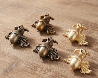 Acorn Cabinet Knobs, Woodland Drawer Knobs, Vintage Dresser Knob, Decorative Kitchen Cabinet Hardware, Cottagecore Cupboard Furniture Knobs