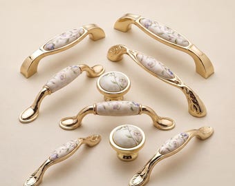 Floral Cabinet Pull, Vintage Drawer Handle, Ornate Dresser Pull, Decorative Kitchen Cabinet Handle, Wardrobe Cupboard Pull, Furniture