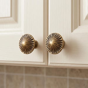Tiradores para armarios con diseño de rayos de sol, tiradores texturizados para cajones, tiradores vintage para cómodas, herrajes decorativos para armarios de cocina, tiradores para muebles de armario estilo art déco.