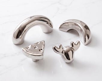 Cheese Cabinet Knob, Cute Drawer Pull, Novelty Dresser Knob, Kitchen Cabinet Hardware, Whimsical Cupboard Knob, Unique Furniture Hardware