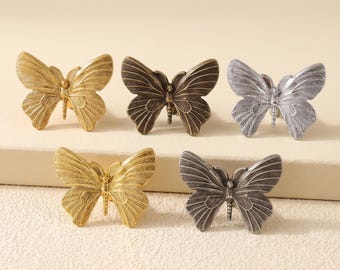 Butterfly Cabinet Knob, Decorative Drawer Pull, Nature Inspired Dresser Knob, Kitchen Cabinet Hardware, Unique Furniture Handle, Vintage