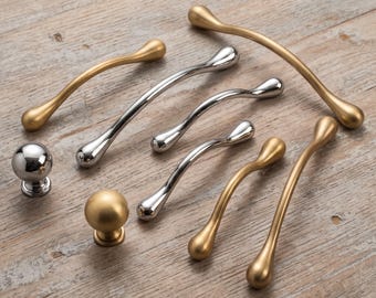 Curved Cabinet Pulls, Modern Drawer Handles, Dresser Pull Handles, Kitchen Cabinet Hardware, Wardrobe Door Pulls, Elegant Furniture Handles