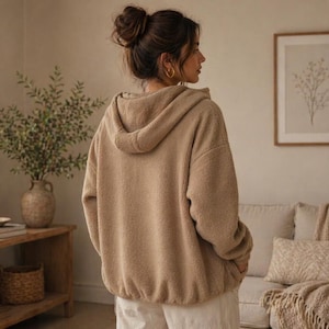 Size chart for women hooded jacket sewing pattern PDF XS to 3XL