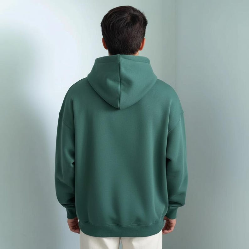 Size chart for oversized hoodie sewing pattern PDF including XS to XXXL measurements