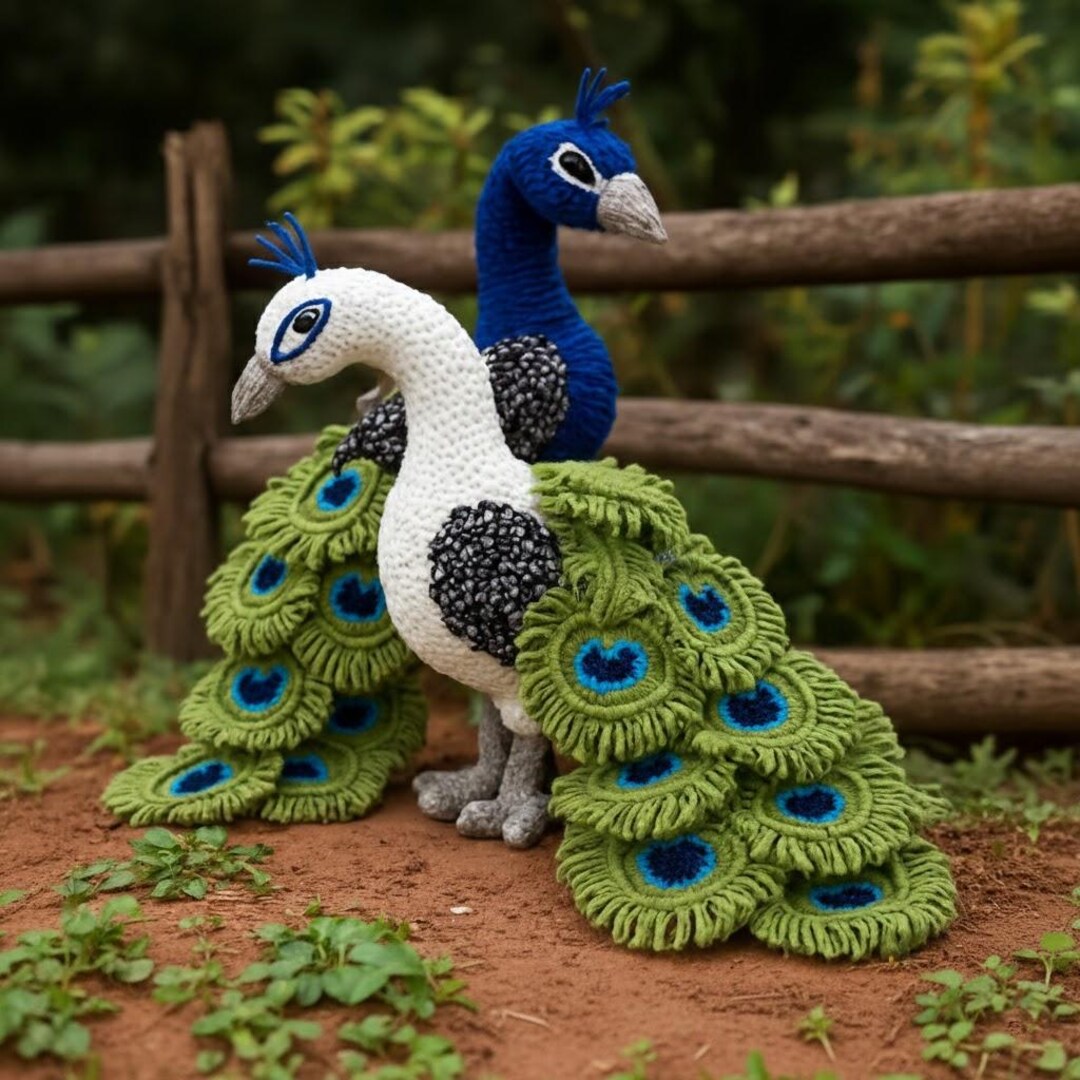 Realistic Peacock Crochet Pattern PDF Large Amigurumi Peacock Plush realistic-peacock-crochet-pattern-pdf-large-amigurumi-peacock-plush