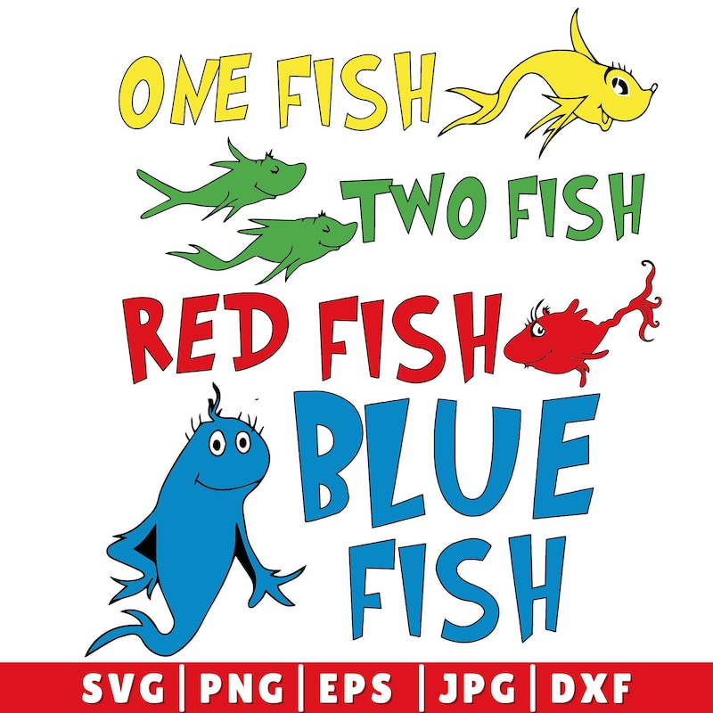 One Fish Red Fish Tag - Etsy