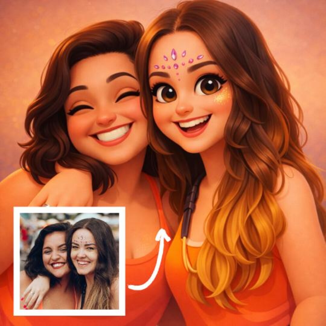 Custom Pixar Style Portrait – Personalized Digital Illustration ...