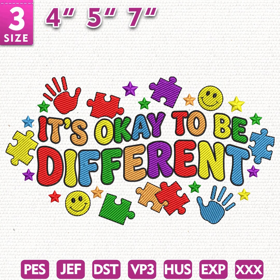 Retro Autism Embroidery File, Coquette Rainbow Puzzle Awareness Design ...
