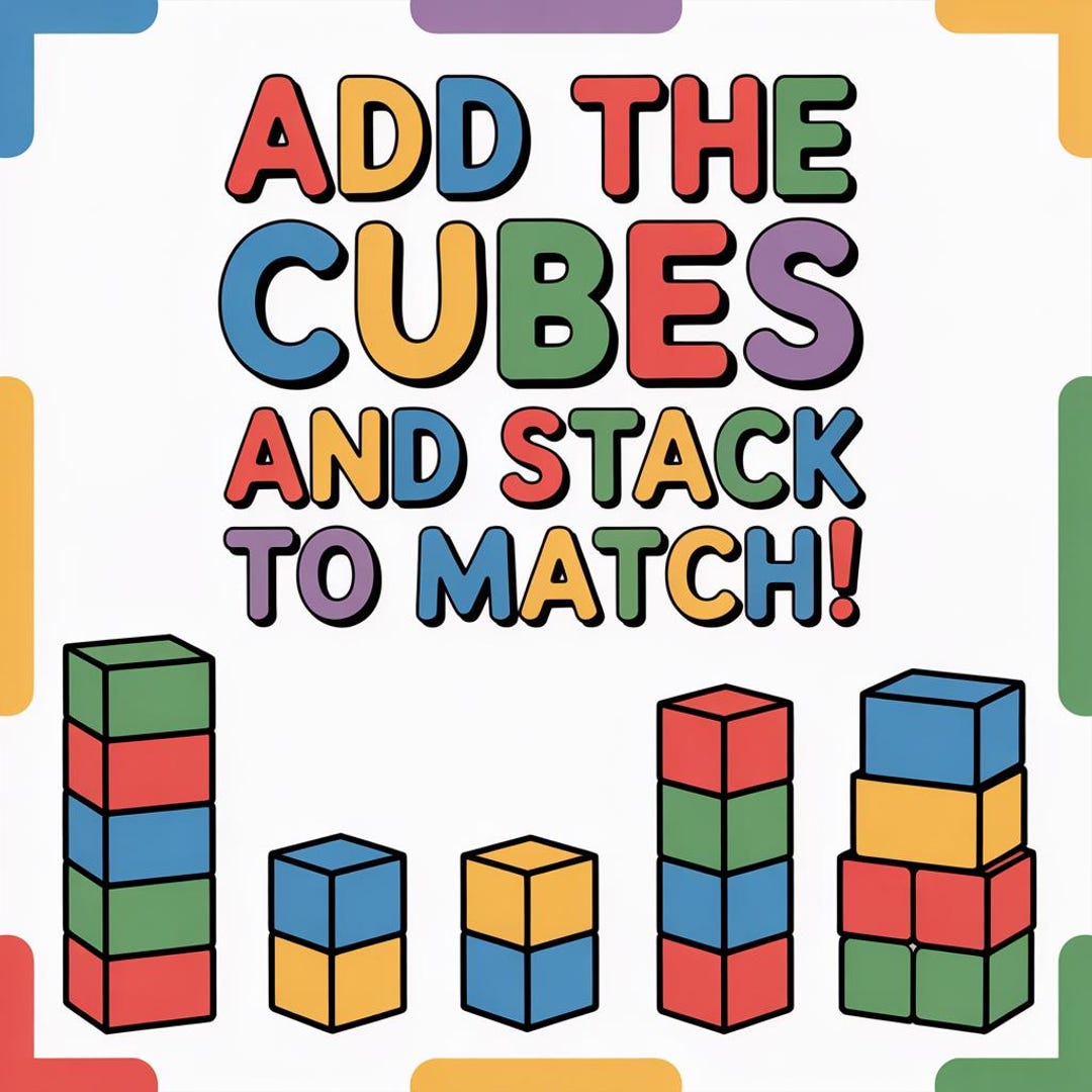 Snap Cubes Addition Game Math Game: Add, Cube & Stack Numbers Activity ...
