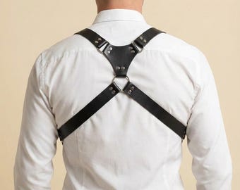 Handcrafted Leather Chest Harness, Men's Body Belt