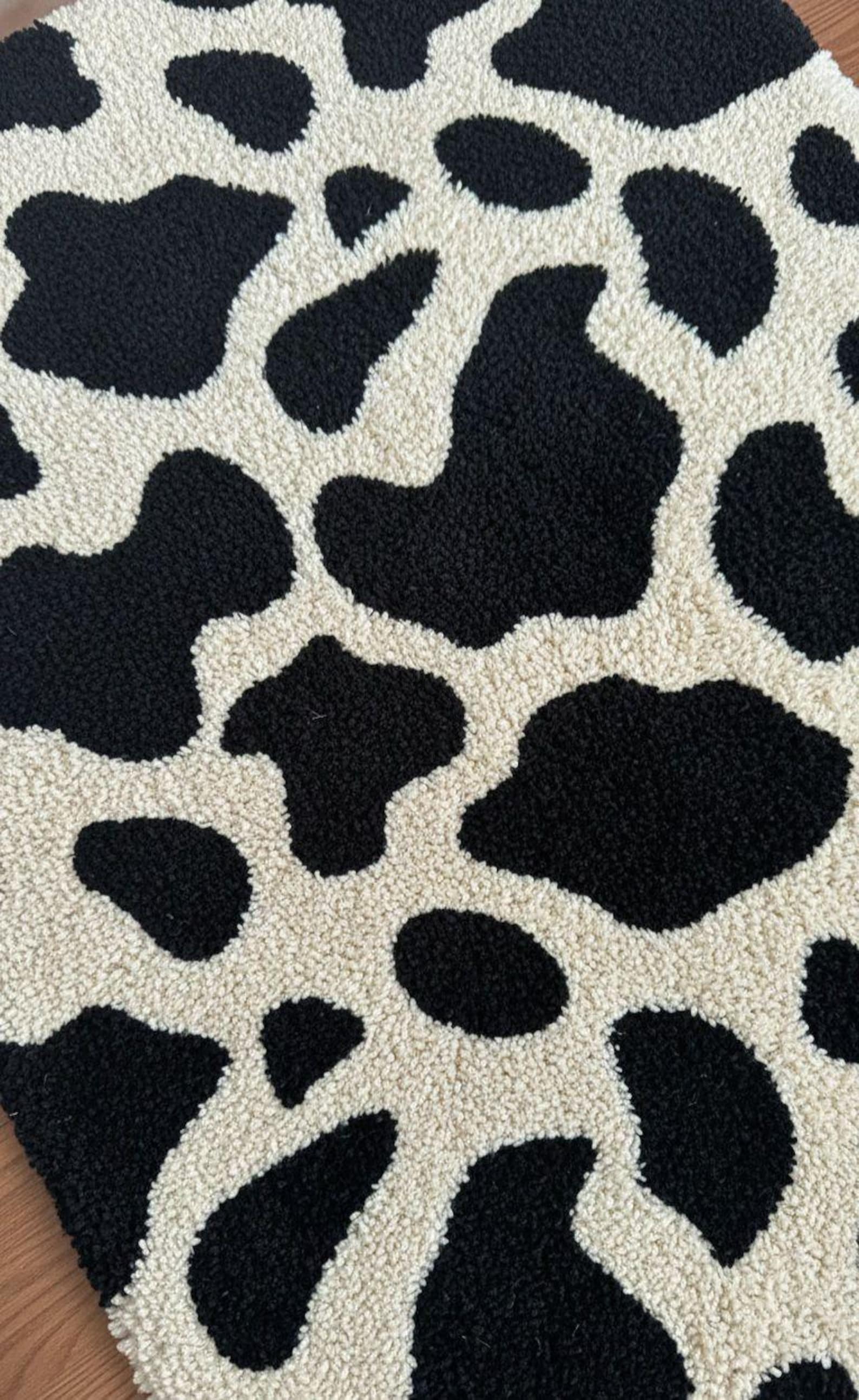 Camel Ivory Abstract Rug Black Ivory Abstract Tufted Rug Organic Pattern Modern Interior ...