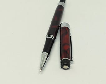 Vintage Montblanc Kulspetspenna med Ask, Svart Ädelharts
