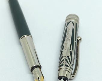 Vintage Montblanc reservoarpenna med ask och leverans över hela världen