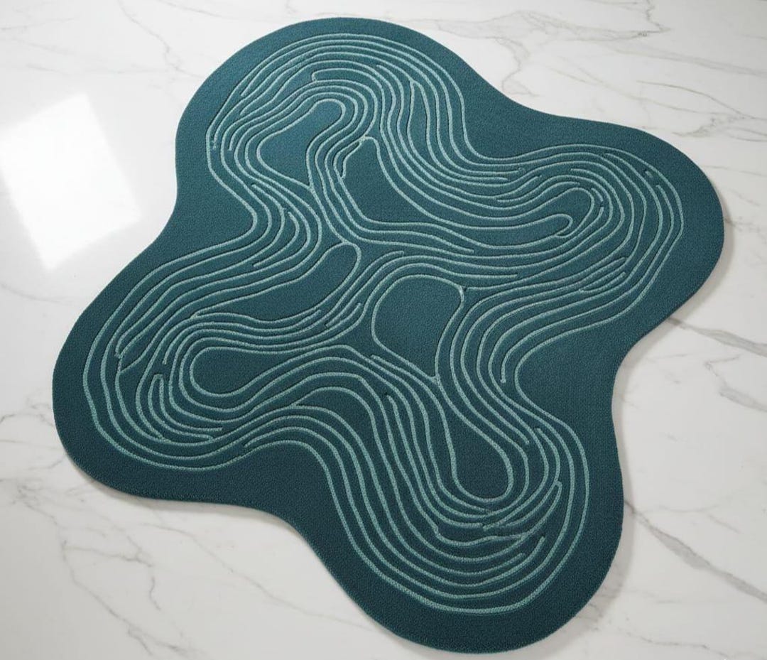 Organic Contour Rug Organic Contour Wave Rug - Etsy