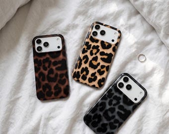 Leopard Girl Phone Case for iPhone 18 Promax, Chic Animal Print Cover