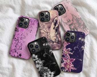 Dark Fairycore Phone Case, Gothic Angel Butterfly Cover, Y2K Witchy Design