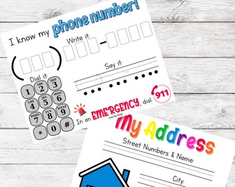 Address Worksheet Etsy