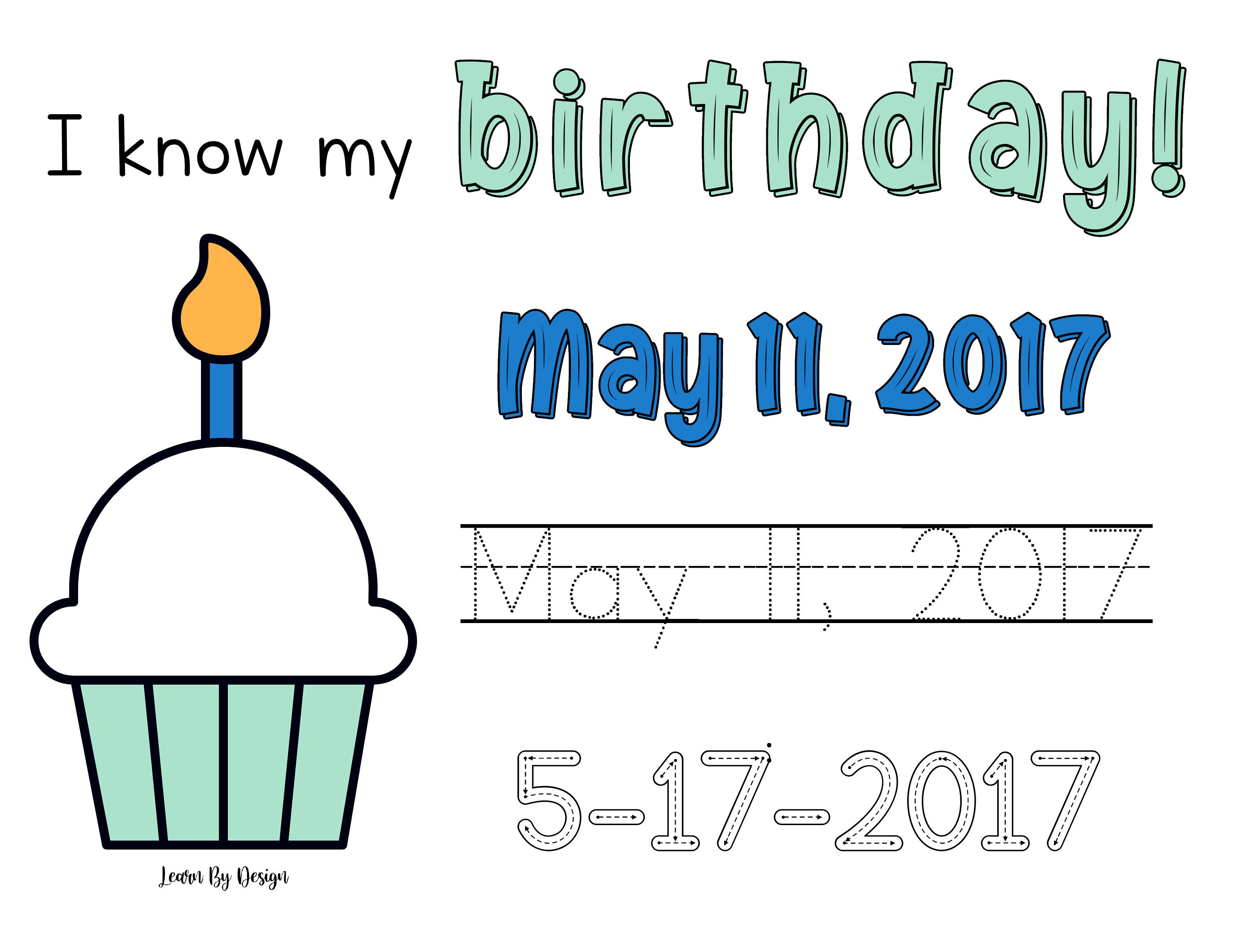printable birthday worksheet pdf personalized birthday etsy