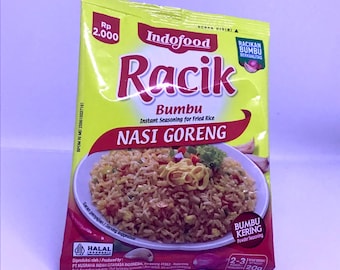 Indofood Bumbu Racik Nasi Goreng - Condimento instantáneo para arroz frito indonesio - Sellado de fábrica - 1 unidad