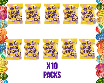 Ovos de chocolate Cadbury Mini Eggs de 740g (10 pacotes de 74g)