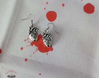Anatomical Heart Earrings - Horror Valentines Earrings