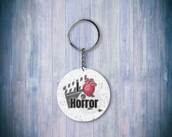 Anatomical Heart Horror Movie Keychain – Gothic Gift