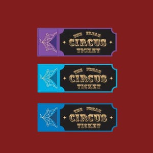 Marcador de entradas inspiradas en el circo de fenómenos