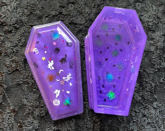 Purple Halloween Coffin Box