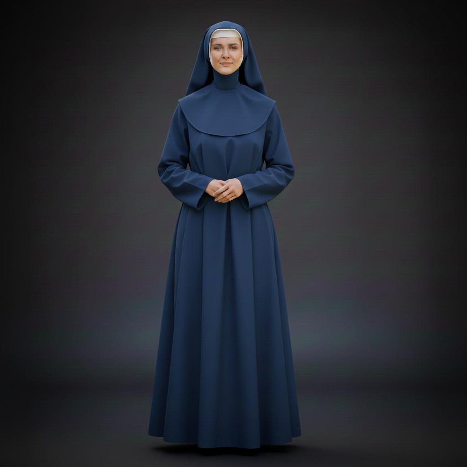 Nun Dress for Women , Adult Nun Outfit , Custom Cassock , Black Clergy ...