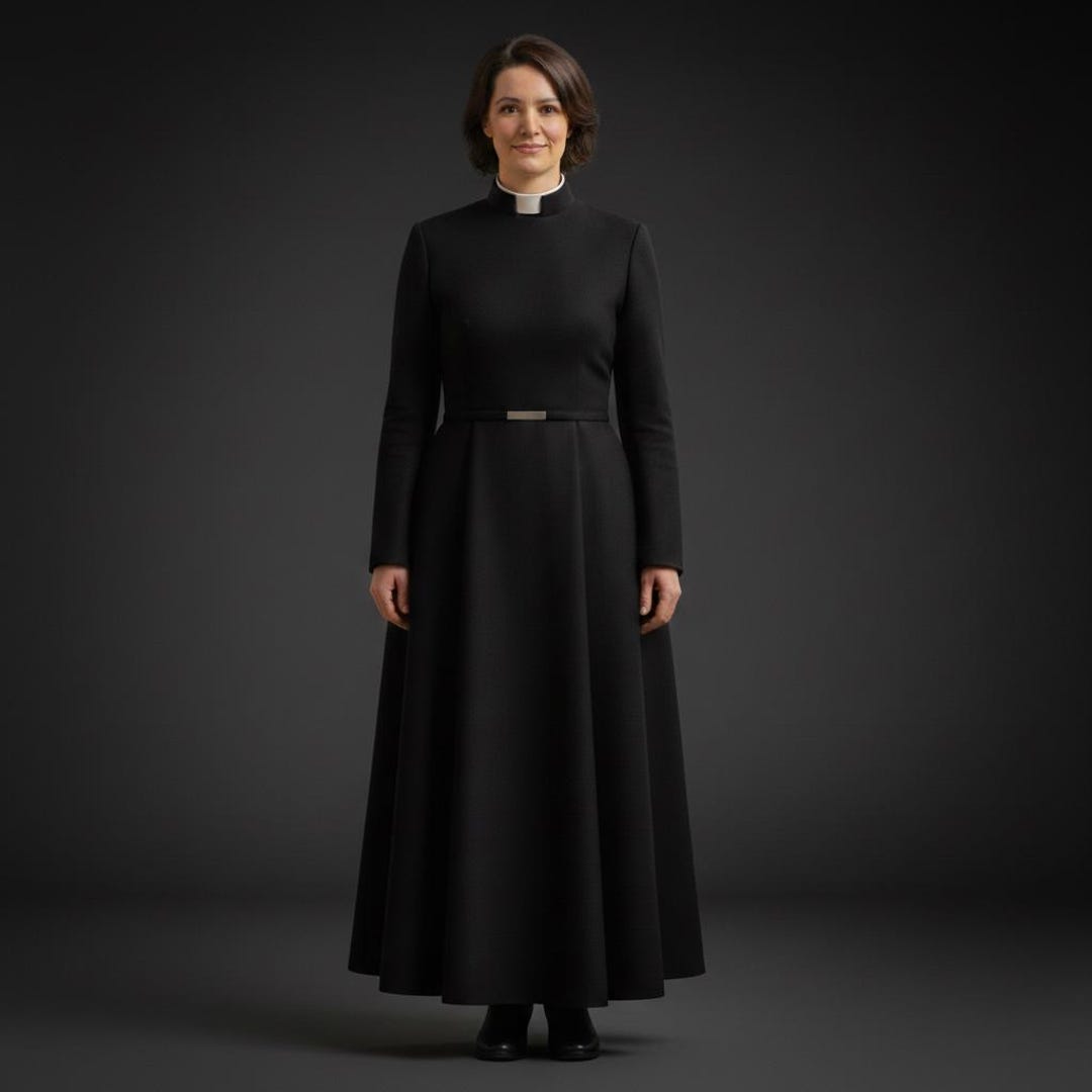 Female Clergy Cassock Black – Custom Cassock , Robe Religious Garment ...