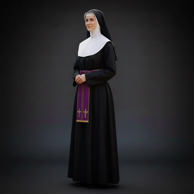 Nun Dress for Women , Adult Nun Outfit , Custom Cassock , Black Clergy ...