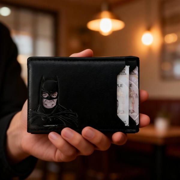 Bat Man Id Wallet - Etsy