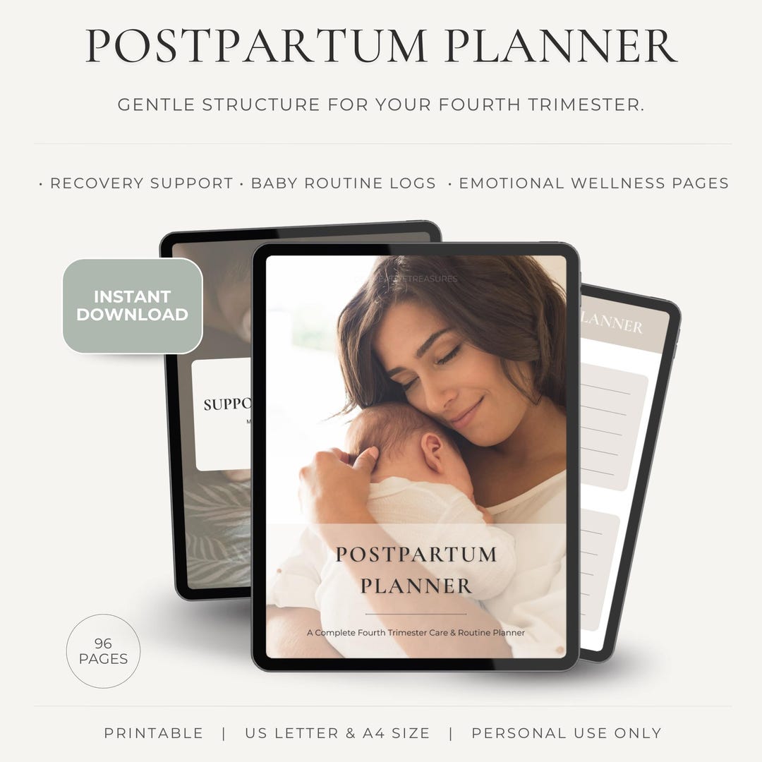 Postpartum Planner Printable | New Mom Recovery & Baby Routine Tracker ...