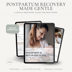 Gentle Postpartum Recovery Guide | Fourth Trimester Healing (Digital Download)