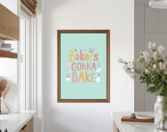 Bäcker werde backen Wandkunst | Minimal Art Print