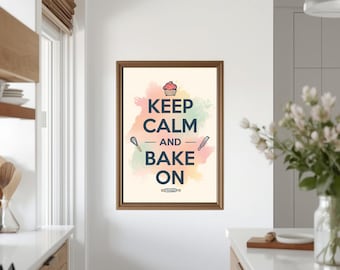 Keep Calm and Bake On Druck | Minimal Art