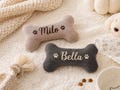Personalized Dog Bone Toy, Custom Embroidered Name Fabric Pet Toy, Durable Outdoor Training Toy, New Puppy Gift