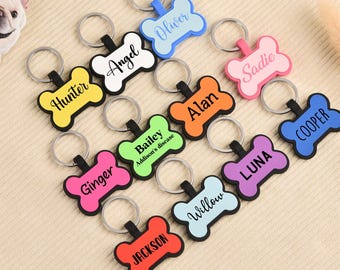 Placa de identificación para perros de silicona silenciosa personalizada: Identificación de mascota grabada con láser