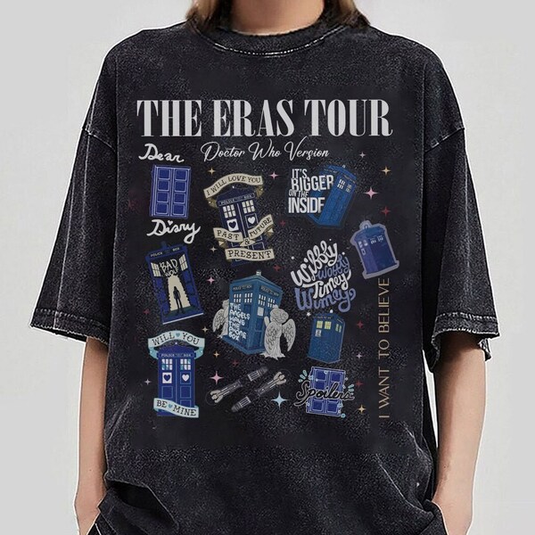 Doctor Who The Eras Tour Shirt, The Doctor Vintage Shirt, Police Box Starry Night Shirt, Movie Series Shirt, David Tennant Shirt,Timey Wimey