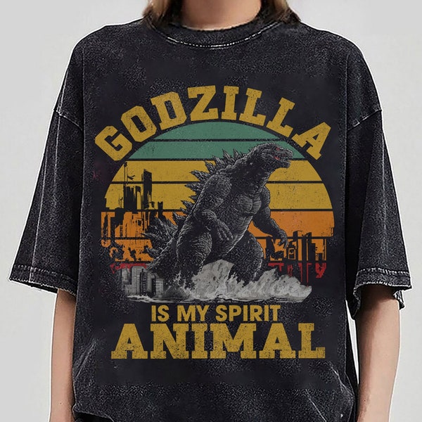 Godzilla Is My Spirit Animal T-shirt/Retro Godzilla T-shirt/Vintage Shirt/Godzilla Vintage Shirt/Spirit Animal Shirt