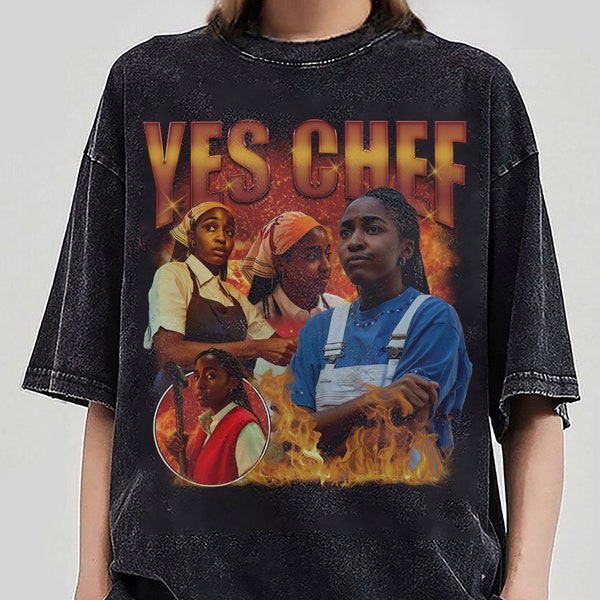 Vintage Yes Chef Camiseta unisex de los años 90, Ayo Edebiri, Camisa The Bear, Camisa vintage, Camiseta de moda