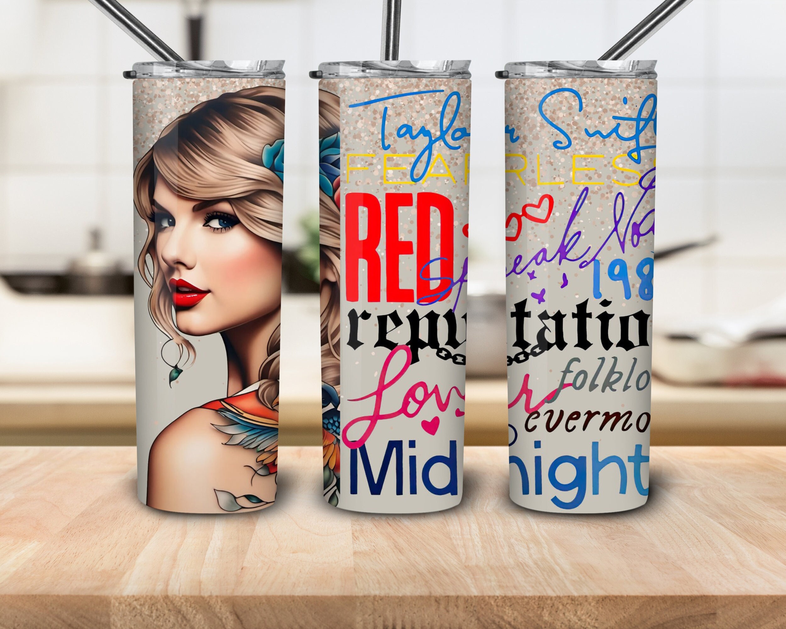Album Engraved Taylor Swift Tumbler 40oz Stanley Quencher for Fans
